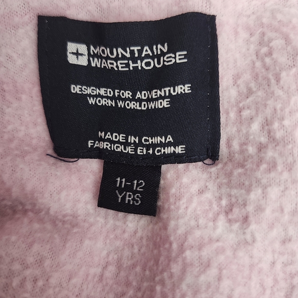Mountain Warehouse Girl Kid Sz 11-12  Pink Fleece Jacket Fall Outdoor Layer - Picture 6 of 7